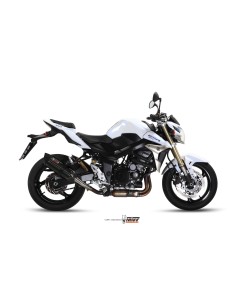 MIVV SLIP-ON SUONO BLACK CON TAPA CARBONO SUZUKI GSR 750 2011-16