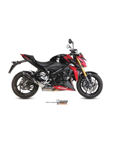 MIVV SLIP-ON SUONO BLACK CON TAPA CARBONO SUZUKI GSX-S 1000 / 1000 F 2015-22