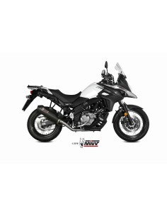 MIVV FULL SYSTEM 2X1 OVAL CARBONO CON TAPA CARBONO SUZUKI DL V-STROM 650 / XT 2017-24