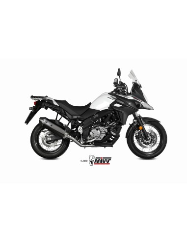 MIVV FULL SYSTEM 2X1 SPEED EDGE BLACK SUZUKI DL V-STROM 650 / XT 2017-24