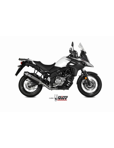 MIVV FULL SYSTEM 2X1 SPEED EDGE BLACK SUZUKI DL V-STROM 650 / XT 2017-24