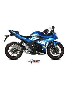 MIVV SLIP-ON SUONO ST. STEEL CON TAPA CARBONO SUZUKI GSX 250 R 2017-20