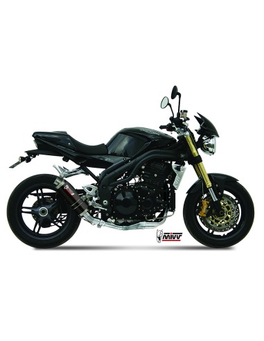 MIVV SLIP-ON GP BLACK TRIUMPH SPEED TRIPLE 2005-06