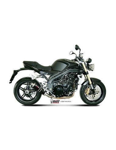 MIVV SLIP-ON GP BLACK TRIUMPH SPEED TRIPLE 2007-10
