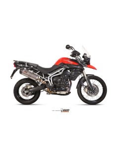 MIVV SLIP-ON OVAL TITAN CON TAPA CARBONO TRIUMPH TIGER 800 XC / XR / XRX / XCX / XRT / XCA 11-16