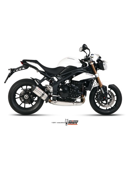 MIVV SLIP-ON SUONO ST. STEEL CON TAPA CARBONO TRIUMPH SPEED TRIPLE 2011-15