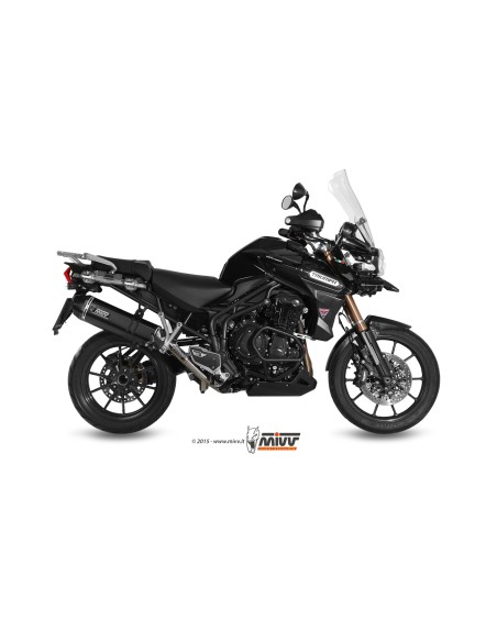 MIVV SLIP-ON SPEED EDGE BLACK TRIUMPH TIGER EXPLORER 1200 2012-15