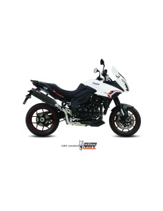 MIVV SLIP-ON SUONO BLACK CON TAPA CARBONO TRIUMPH TIGER 1050 SPORT 2013-16