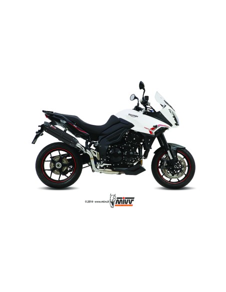 MIVV SLIP-ON SUONO BLACK CON TAPA CARBONO TRIUMPH TIGER 1050 SPORT 2013-16