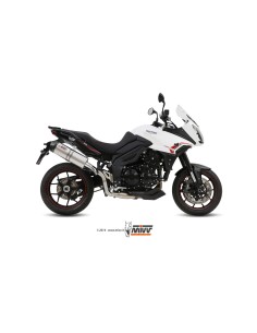 MIVV SLIP-ON OVAL TITAN CON TAPA CARBONO TRIUMPH TIGER 1050 SPORT 2013-16