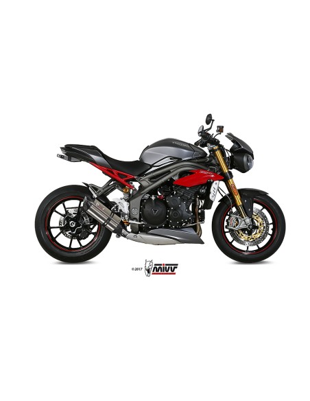MIVV SLIP-ON SUONO ST. STEEL CON TAPA CARBONO TRIUMPH SPEED TRIPLE 2016-17