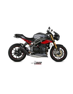 MIVV SLIP-ON SUONO BLACK CON TAPA CARBONO TRIUMPH SPEED TRIPLE 2016-17