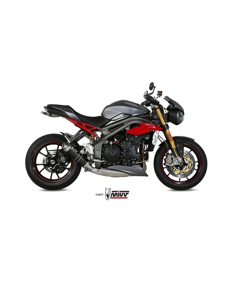 MIVV SLIP-ON GP BLACK TRIUMPH SPEED TRIPLE 2016-17