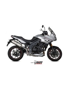 MIVV SLIP-ON OVAL TITAN CON TAPA CARBONO TRIUMPH TIGER 1050 SPORT 2017-20