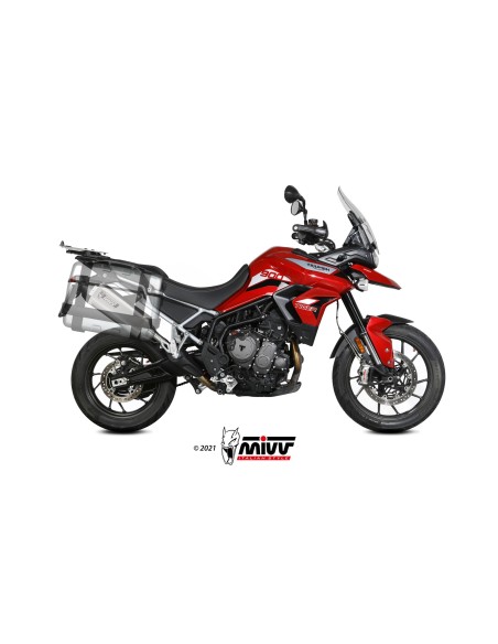 MIVV SLIP-ON SPEED EDGE ST. STEEL CON TAPA CARBONO TRIUMPH TIGER 900 / GT / PRO / RALLY 2021-23