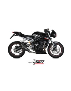 MIVV SLIP-ON X-M5 BLACK TRIUMPH STREET TRIPLE R / S / RS 2017-23