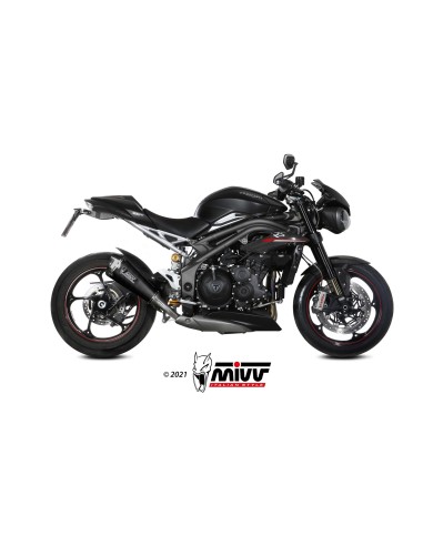 MIVV SLIP-ON DELTA RACE BLACK TRIUMPH SPEED TRIPLE R / S / RS 2018-20