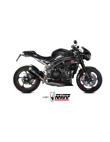 MIVV SLIP-ON DELTA RACE BLACK TRIUMPH SPEED TRIPLE R / S / RS 2018-20