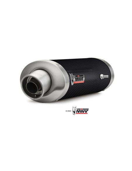 MIVV SLIP-ON OVAL CARBONO CON TAPA CARBONO HONDA CBR 1000 RR 2004-05