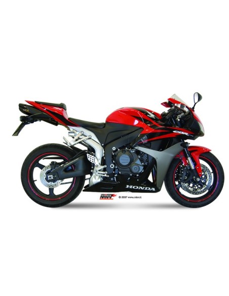 MIVV SLIP-ON SUONO BLACK CON TAPA CARBONO HONDA CBR 600 RR 2007-12 / CBR 600 RR 2013-16