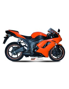 MIVV SLIP-ON SUONO BLACK CON TAPA CARBONO KAWASAKI ZX-6 R 2007-08