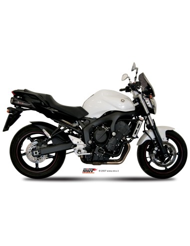 MIVV 2 SLIP-ON SUONO BLACK CON TAPA CARBONO YAMAHA FZ6 / FZ6 FAZER 2004-11