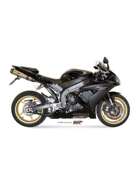 MIVV 2 SLIP-ON SUONO ST. STEEL CON TAPA CARBONO YAMAHA YZF 1000 R1 2004-06