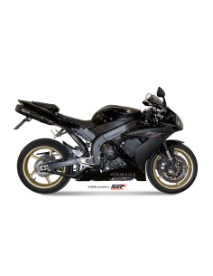 MIVV 2 SLIP-ON SUONO BLACK CON TAPA CARBONO YAMAHA YZF 1000 R1 2004-06