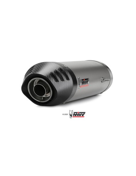 MIVV 2 SLIP-ON OVAL TITAN CON TAPA CARBONO YAMAHA YZF 1000 R1 2007-08