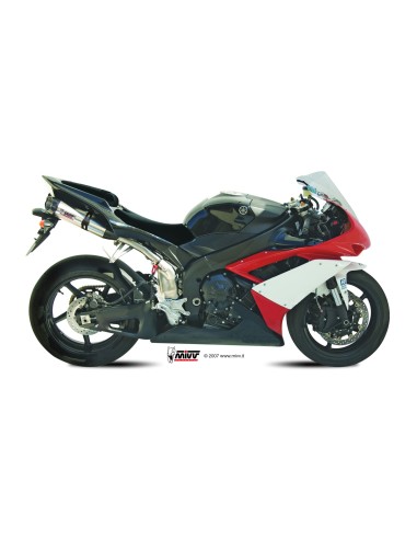 MIVV 2 SLIP-ON SUONO ST. STEEL CON TAPA CARBONO YAMAHA YZF 1000 R1 2007-08