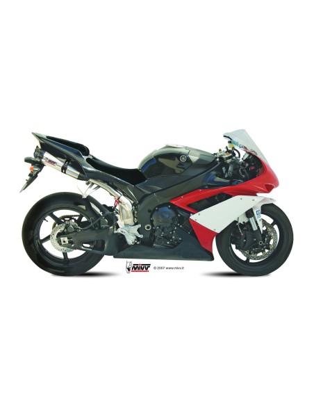 MIVV 2 SLIP-ON SUONO ST. STEEL CON TAPA CARBONO YAMAHA YZF 1000 R1 2007-08