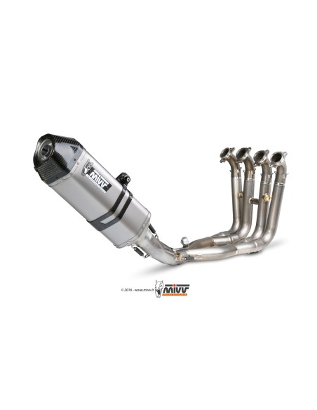 MIVV FULL SYSTEM 4X2X1 SPEED EDGE ST. STEEL CON TAPA CARBONO BMW S 1000 RR 2010-14