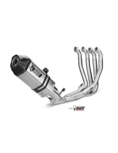 MIVV FULL SYSTEM 4X2X1 SPEED EDGE ST. STEEL CON TAPA CARBONO KAWASAKI ZX-10 R 2011-15