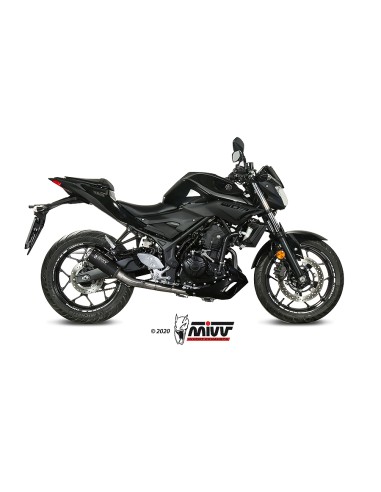 MIVV FULL SYSTEM 2X1 MK3 BLACK YAMAHA YZF R25 2015-24 / MT-03 2016-24 / R3 2015-24