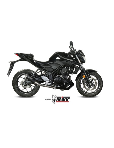 MIVV FULL SYSTEM 2X1 MK3 BLACK YAMAHA YZF R25 2015-24 / MT-03 2016-24 / R3 2015-24