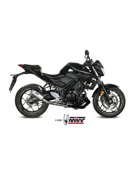 MIVV FULL SYSTEM 2X1 MK3 ST. STEEL YAMAHA YZF R25 2015-24 / MT-03 2016-24 / R3 2015-24