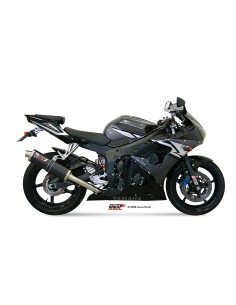 MIVV SLIP-ON OVAL CARBONO YAMAHA YZF 600 R6 2003-05