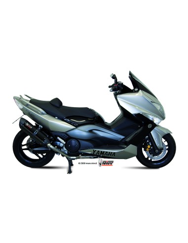 MIVV FULL SYSTEM 2X1 SUONO BLACK CON TAPA CARBONO YAMAHA T-MAX 500 2008-11