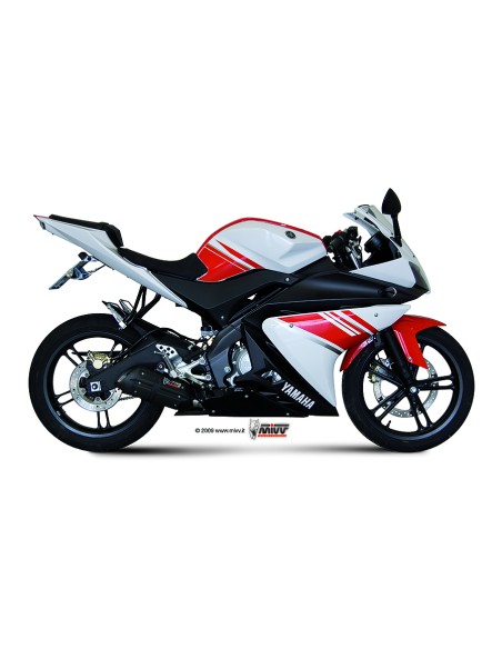MIVV FULL SYSTEM 1X1 SUONO BLACK CON TAPA CARBONO YAMAHA YZF R125 2008-13