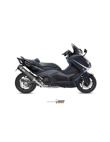 MIVV FULL SYSTEM 2X1 STRONGER BLACK YAMAHA T-MAX 530 2012-16