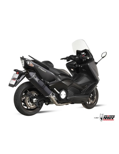 MIVV FULL SYSTEM 2X1 SPEED EDGE BLACK YAMAHA T-MAX 530 2012-16