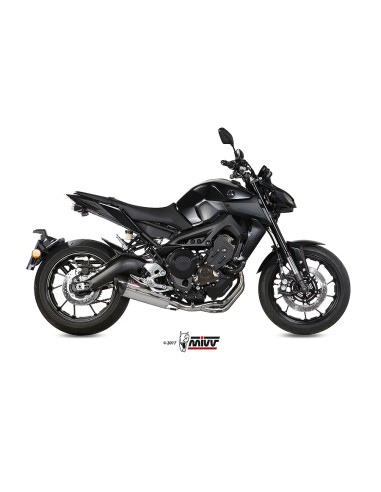 MIVV FULL SYSTEM 3X1 SUONO ST. STEEL CON TAPA CARBONO YAMAHA MT-09 / FZ-09 2013-20