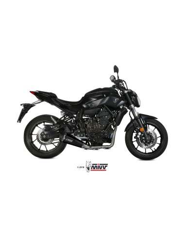 MIVV FULL SYSTEM 2X1 DELTA RACE BLACK YAMAHA MT-07 / FZ-07 2014-20