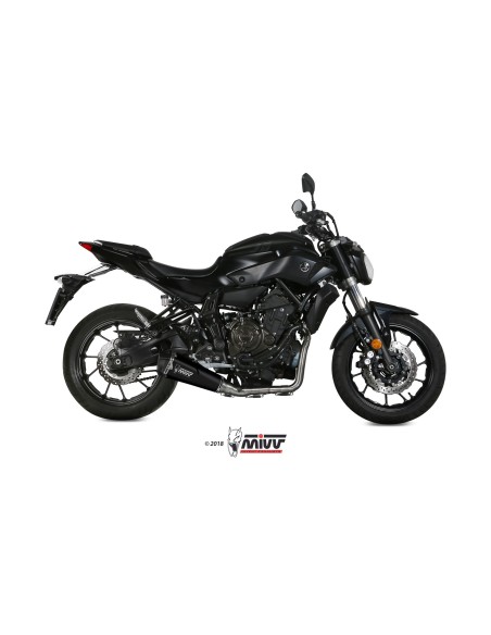 MIVV FULL SYSTEM 2X1 DELTA RACE BLACK YAMAHA MT-07 / FZ-07 2014-20