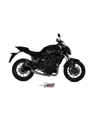 MIVV FULL SYSTEM 2X1 GP PRO BLACK YAMAHA MT-07 / FZ-07 2014-20