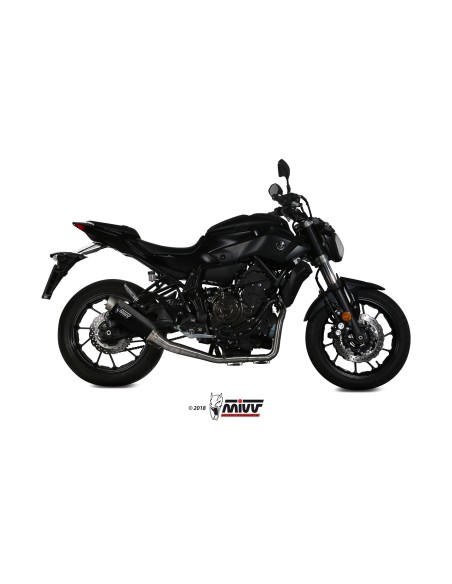 MIVV FULL SYSTEM 2X1 GP PRO BLACK YAMAHA MT-07 / FZ-07 2014-20