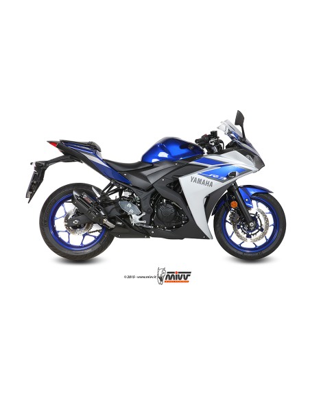 MIVV SLIP-ON SUONO BLACK CON TAPA CARBONO YAMAHA YZF R25 / YZF R3 2015-24