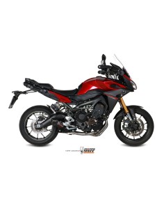 MIVV FULL SYSTEM 3X1 OVAL CARBONO CON TAPA CARBONO YAMAHA TRACER 900 / GT / FJ-09 2013-20