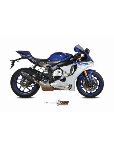 MIVV SLIP-ON SUONO BLACK CON TAPA CARBONO YAMAHA YZF 1000 R1 2015-23