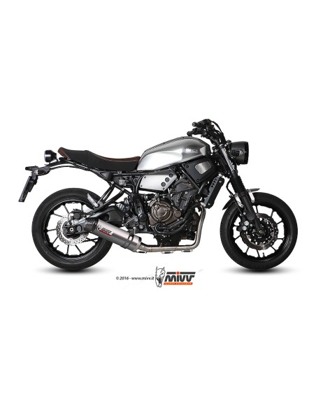 MIVV FULL SYSTEM 2X1 OVAL TITAN CON TAPA CARBONO YAMAHA XSR 700 2016-22